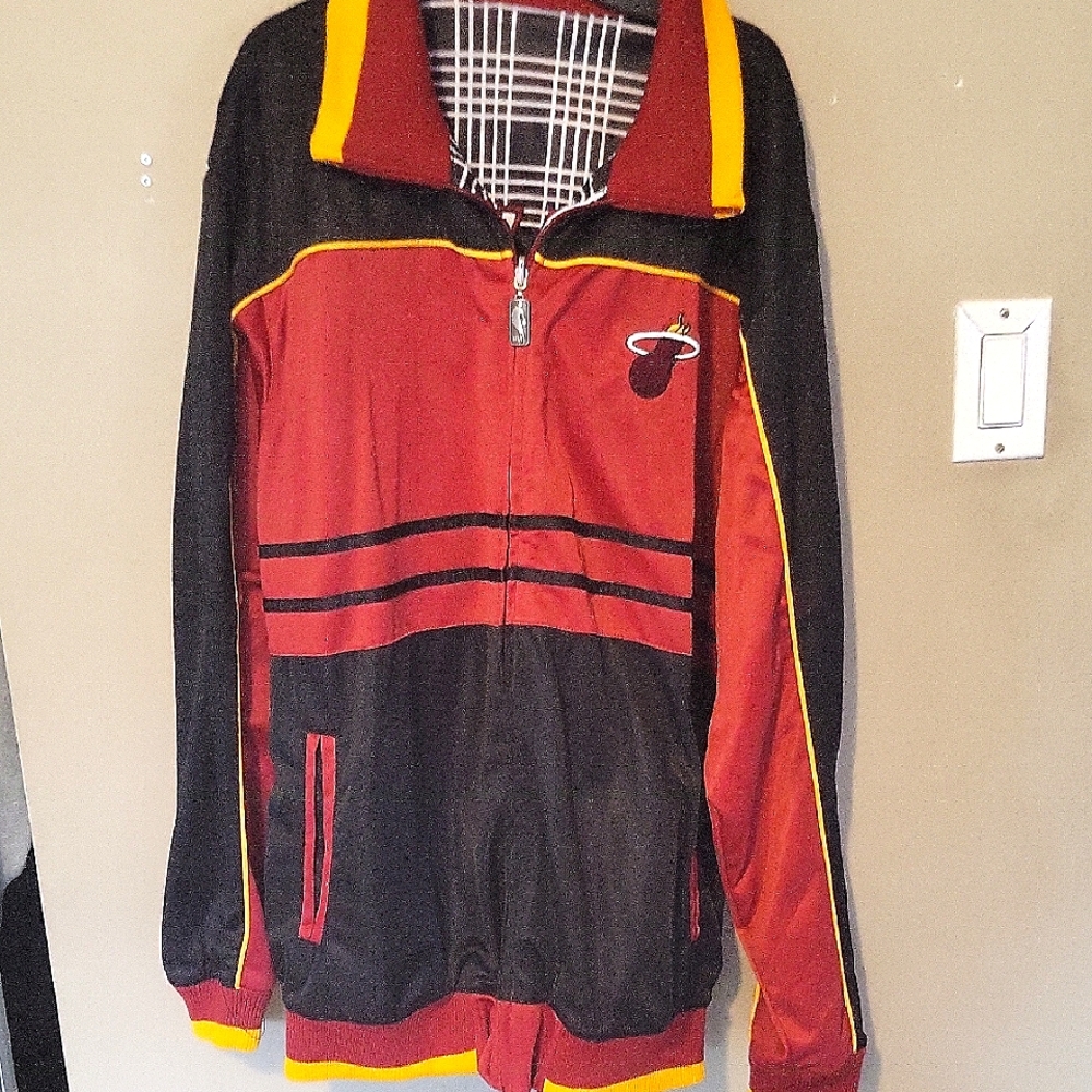Mens MIiami HEAT reversible Zip‎ Up Jacket